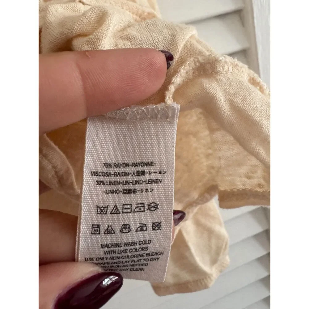 Free People‎ Boho Cropped Long Sleeve Tee